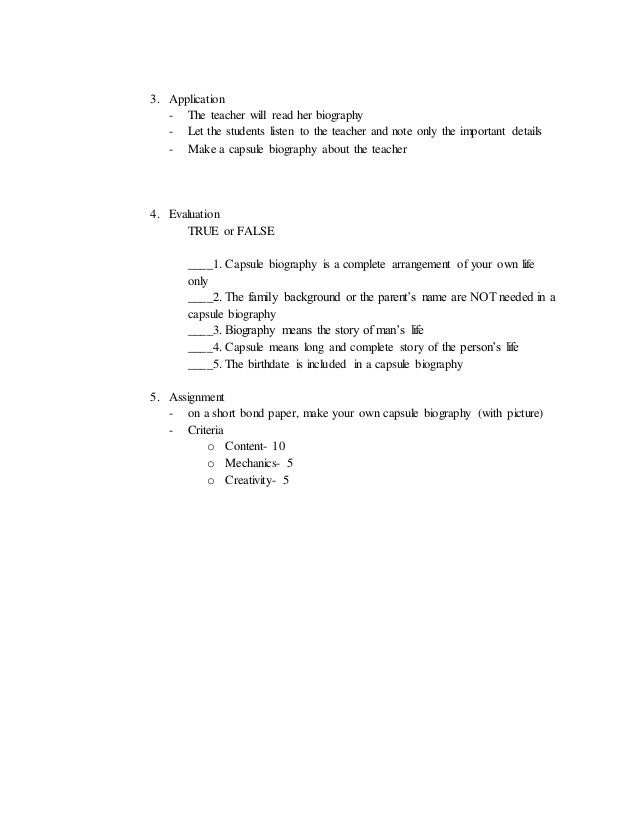 capsule meaning biography Capsule plan biography lesson capsule meaning biography Capsule plan biography lesson