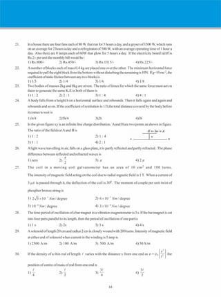 Crash Course For IIT-Main sample paper 2016