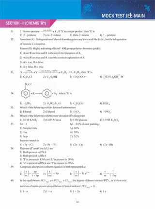 Crash Course For IIT-Main sample paper 2016