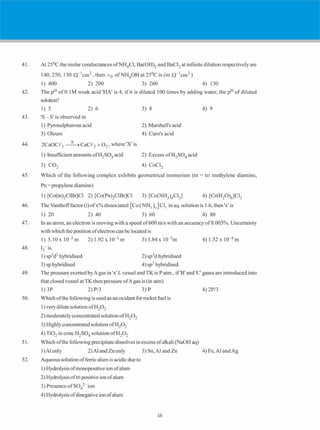 Crash Course For IIT-Main sample paper 2016