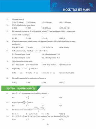 Crash Course For IIT-Main sample paper 2016
