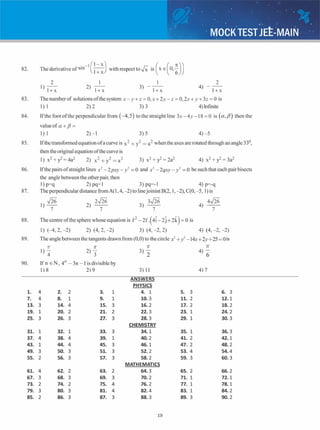 Crash Course For IIT-Main sample paper 2016