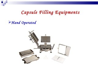 Capsule Filling Equipments
Hand Operated
 