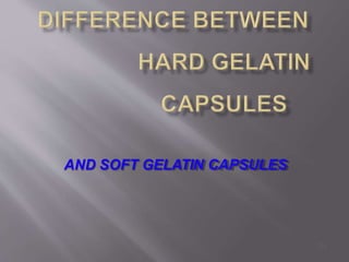 AND SOFT GELATIN CAPSULES
51
 