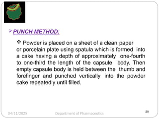 Preparing Capsules Using Punch Method hard gelatinf and soft gelatin capsules.pptx