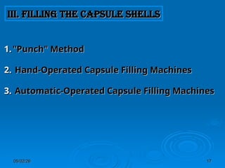 Preparing Capsules Using Punch Method Comprehensive Guide to Hard Gelatin Capsule Preparation and Filling ...