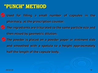 Preparing Capsules Using Punch Method Comprehensive Guide to Hard Gelatin Capsule Preparation and Filling ...