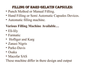 Preparing Capsules Using Punch Method CAPSULES PPT.pptx industrial pharmacy notes | PPTX