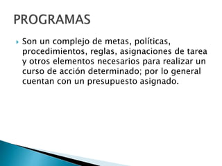 Capitulo 4 - ELEMENTOS ESENCIALES DE LA PLANEACION Y LA ADMINISTRACION ...