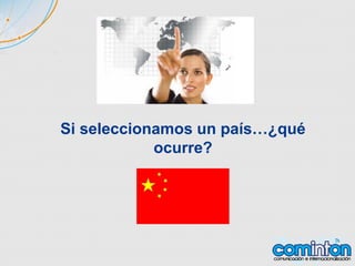 Si seleccionamos un país…¿qué
ocurre?
 