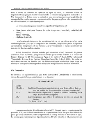 Captacion y aprovechamiento del agua de lluvia | PDF
