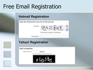 Free Email Registration Hotmail Registration Yahoo! Registration 