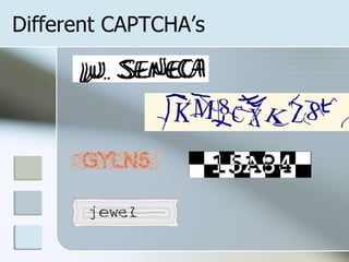 Different CAPTCHA’s 