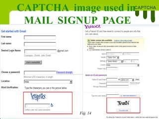 CAPTCHACAPTCHA image used in
MAIL SIGNUP PAGE
Fig. 14
 