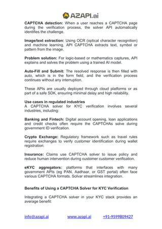 CAPTCHA Solver for KYC Verification – Compliance Meets Automation in ...