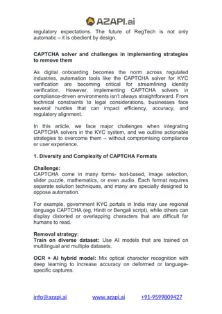CAPTCHA Solver for KYC Verification – Compliance Meets Automation in ...