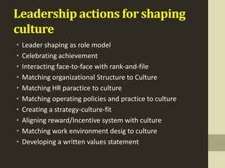 Capter 10 leadership of culture 2 | PPTX