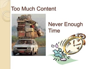 Too Much Content

             Never Enough
             Time
 