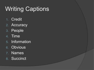 Writing photo captions | PPTX