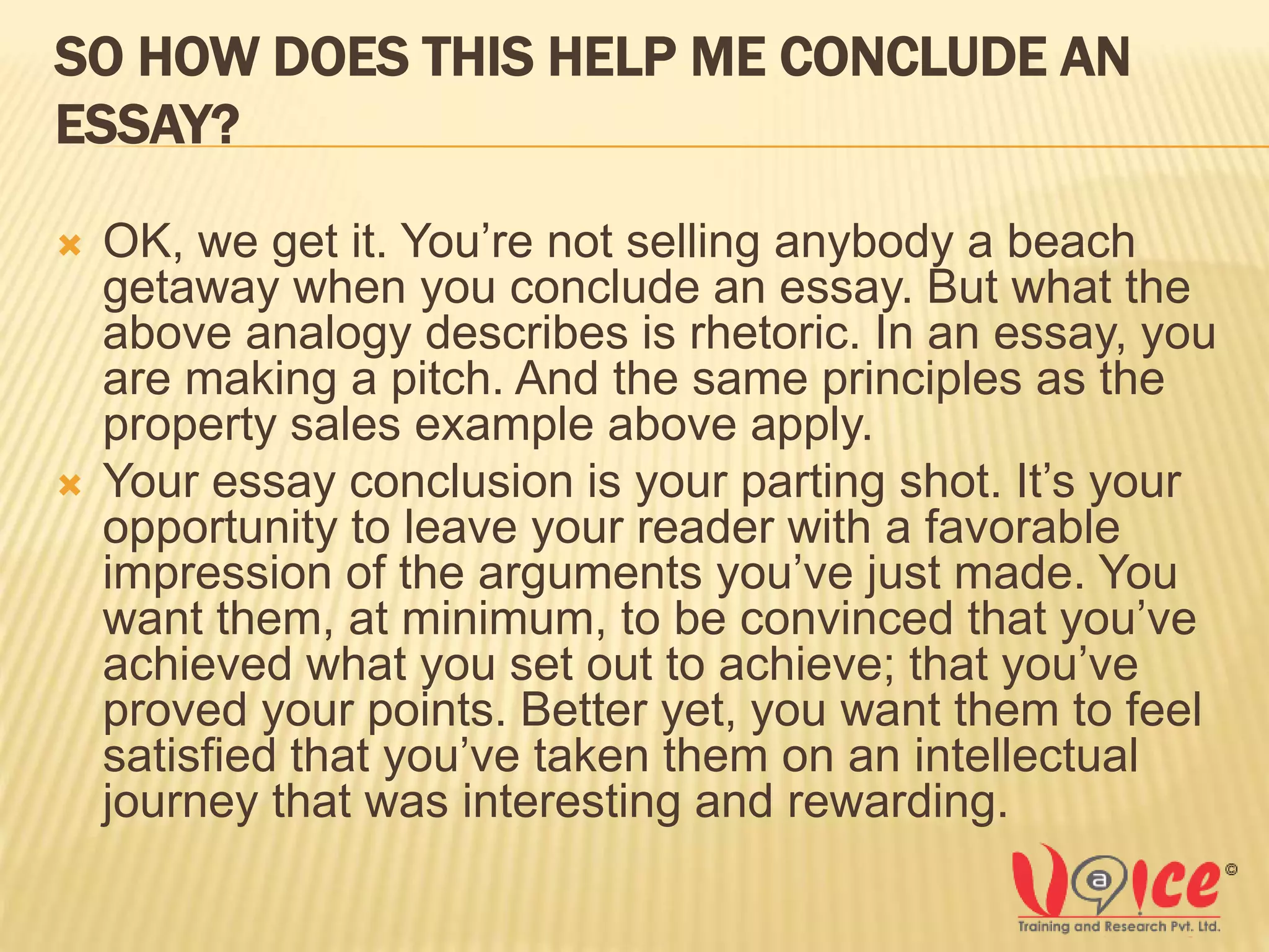 Captivating conclusions