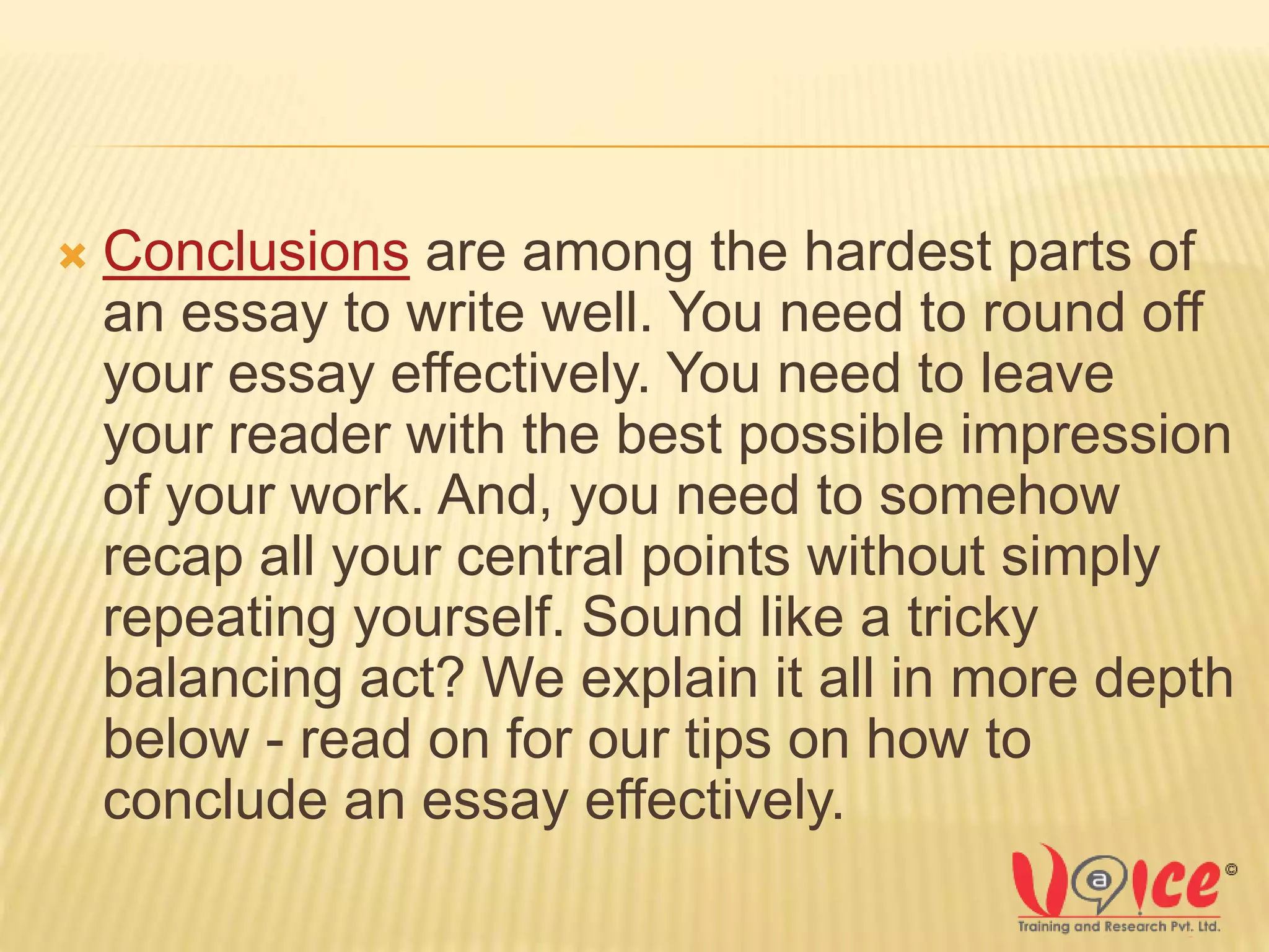 Captivating conclusions