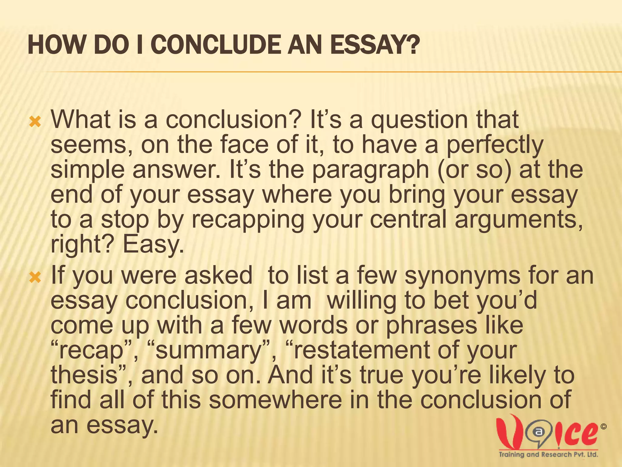 Captivating conclusions