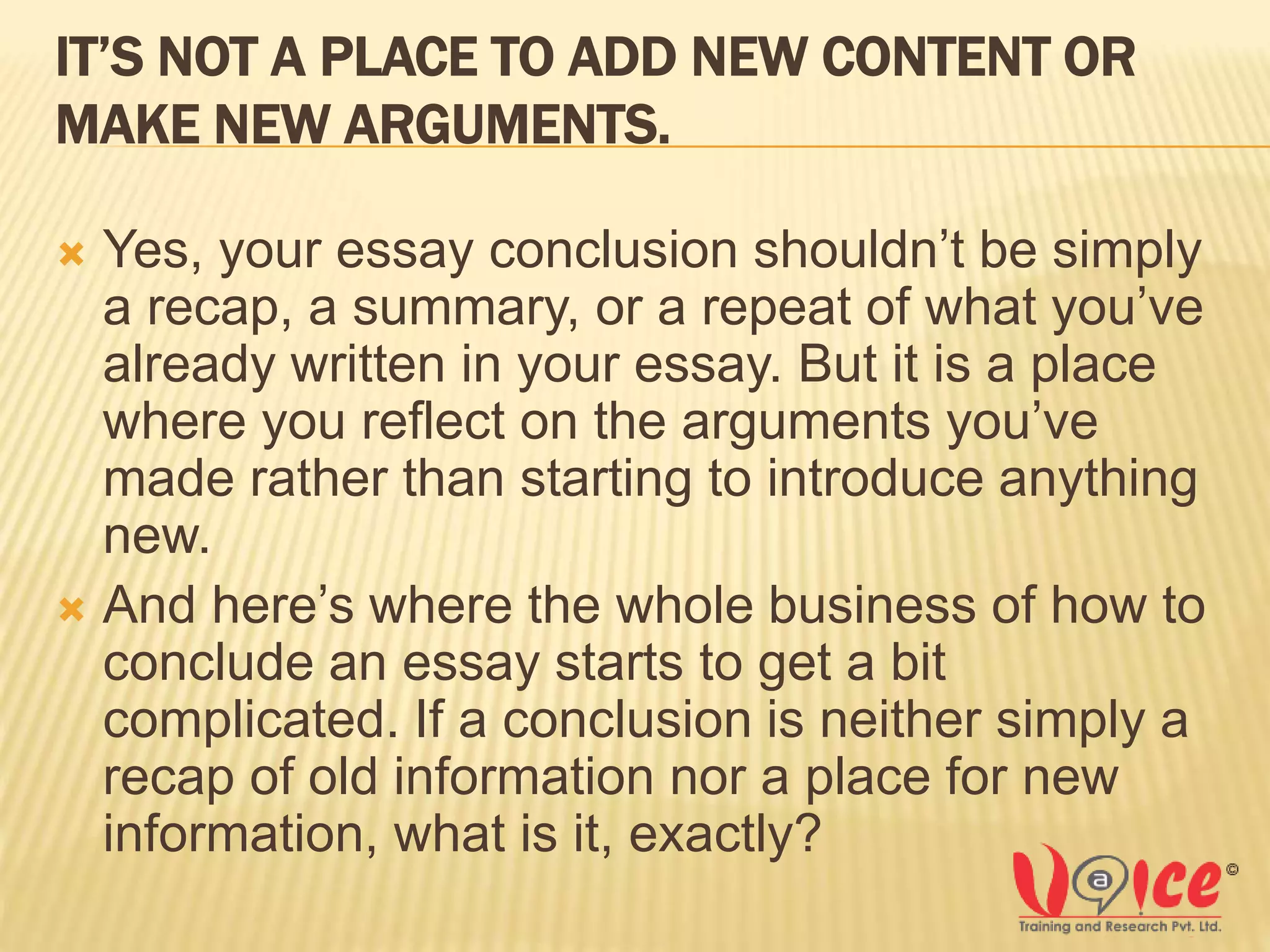 Captivating conclusions