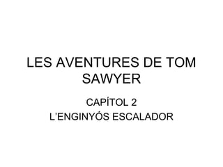 LES AVENTURES DE TOM 
SAWYER 
CAPÍTOL 2 
L’ENGINYÓS ESCALADOR 
 