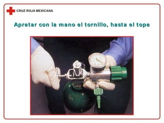 Apretar con la mano el tornillo, hasta el tope 