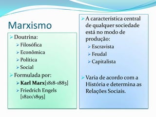 Acompanhou e estimulou a organização técnico-industrial da sociedade moderna e fez uma exaltação otimista do industrialismo.Produto da sociedade técnico-industrial que, ao mesmo tempo, a leva esta mesma sociedade a desenvolver-se e consolidar-se.PositivismoFoi empregada pela 1ª vez pelo filósofo Claude Saint-Simon para designar o método exato das ciências e a possibilidade de sua extensão à filosofia.Augusto Comte[secretário] utilizou a expressão para designar a sua filosofia, que teve grande expressão no mundo ocidental durante a segunda metade do século 19.