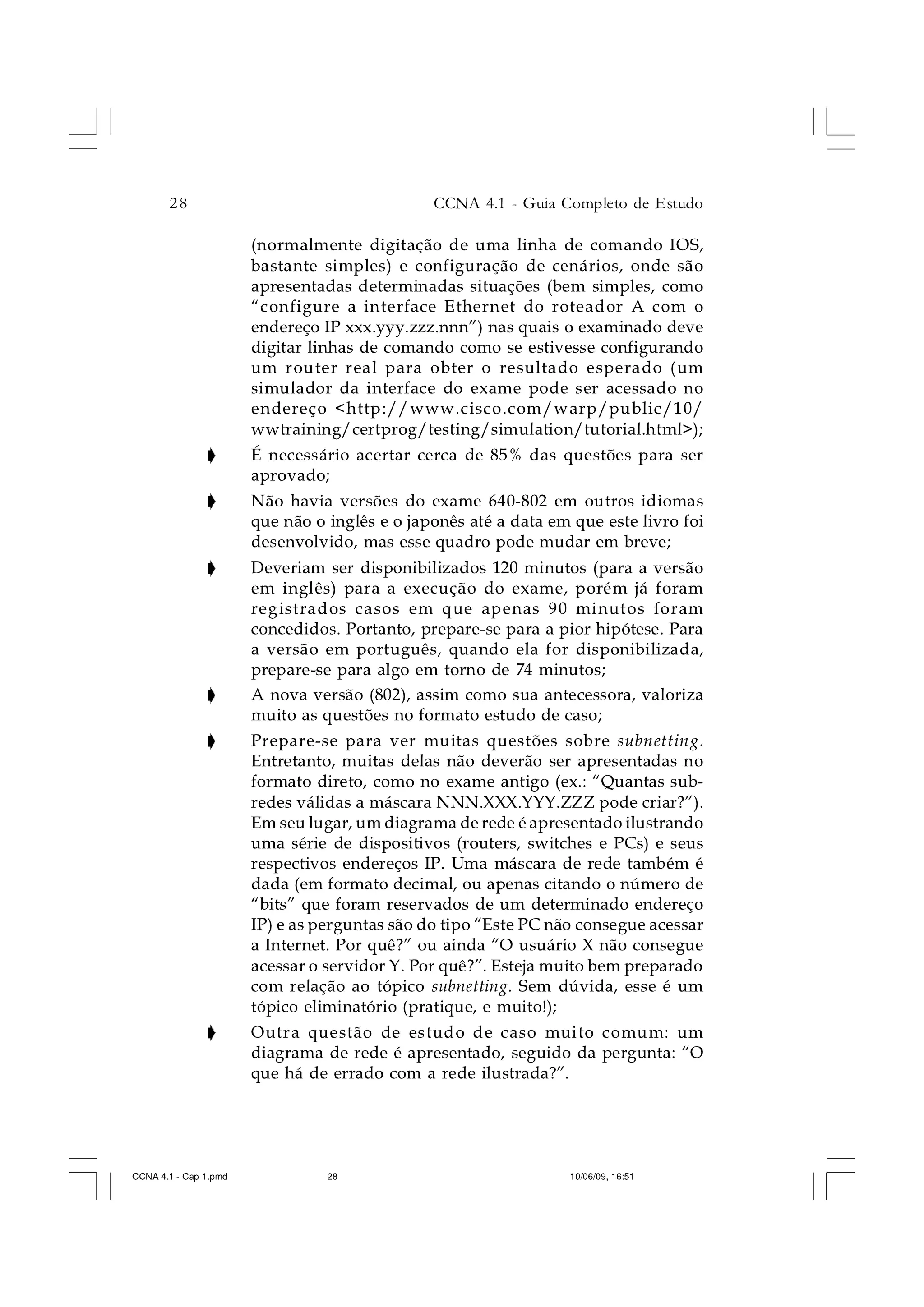CCNA 4.1 - Capítulo 01   introdução