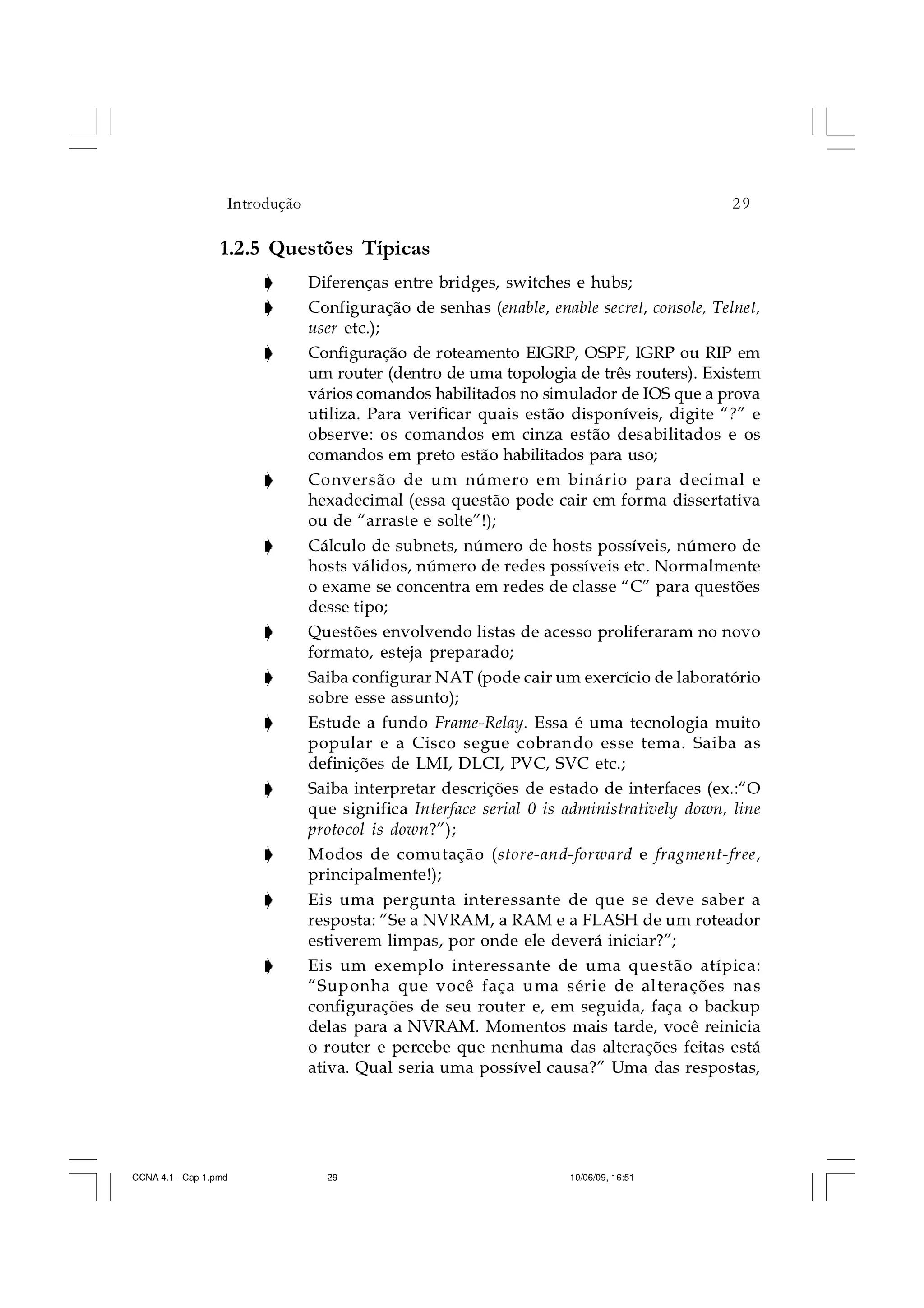 CCNA 4.1 - Capítulo 01   introdução