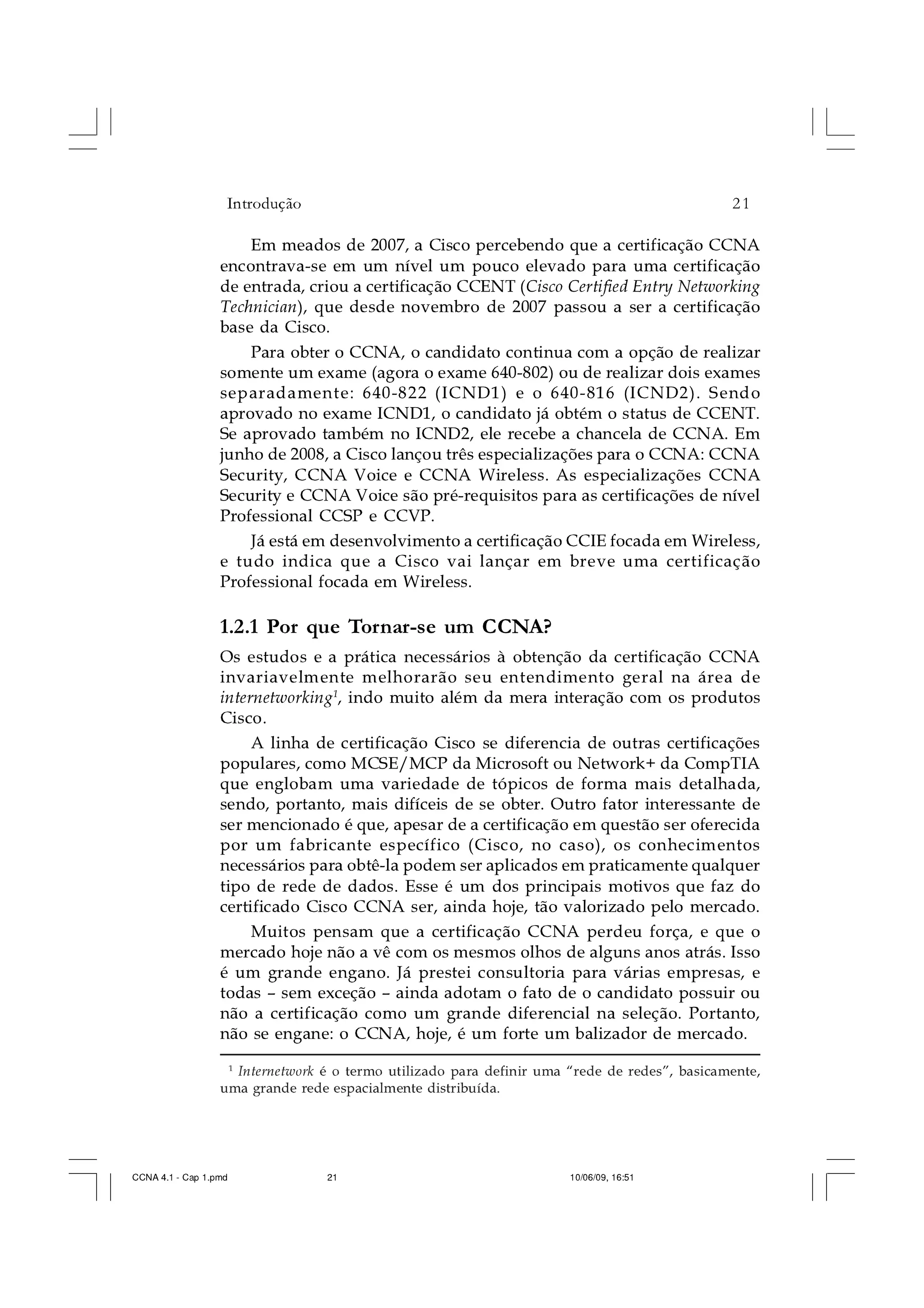 CCNA 4.1 - Capítulo 01   introdução