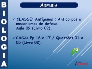 AGENDA
B
I
O
L
O
G
I
A
 