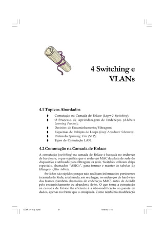 CCNA 4.1 - Capítulo 04   switching e vlans