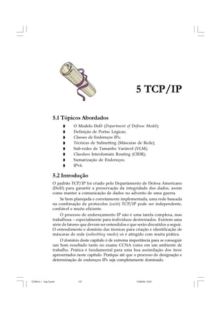 CCNA 4.1 - Capítulo 05   tcp-ip