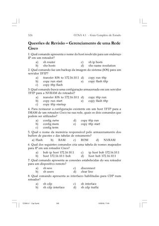 CCNA 4.1 - Capítulo 08   gerenciamento de uma rede cisco