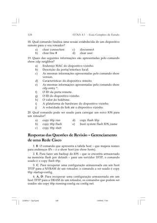 CCNA 4.1 - Capítulo 08   gerenciamento de uma rede cisco