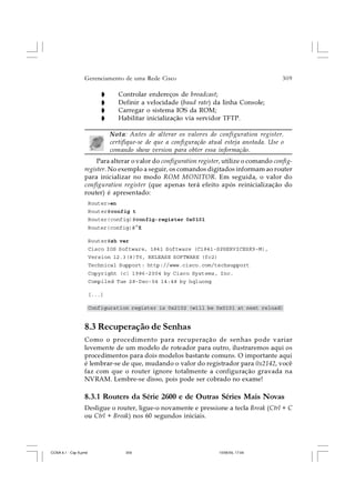 CCNA 4.1 - Capítulo 08   gerenciamento de uma rede cisco