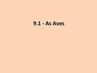 9.1 - As Aves
 