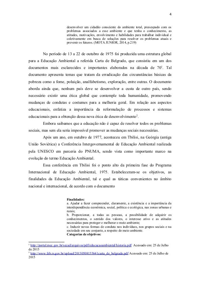 Histórico da Educação Ambiental