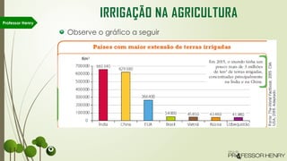 Observe o gráfico a seguir
Professor Henry
IRRIGAÇÃO NA AGRICULTURA
 