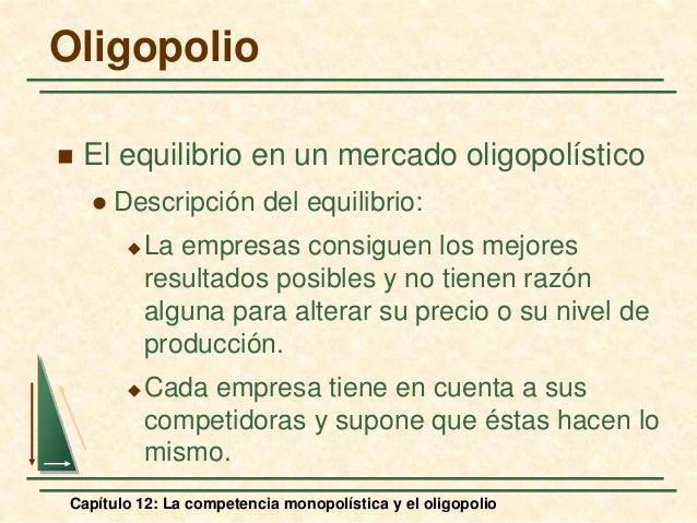 Cuál Debe Ser El Equilibrio En Un Mercado Oligopolístico