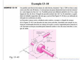Exemplo 13–10
Shigley’s Mechanical Engineering Design
Fig. 13–43
 