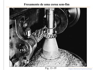 Fresamento de uma coroa sem-fim
Shigley’s Mechanical Engineering Design
Fig. 13–19
 