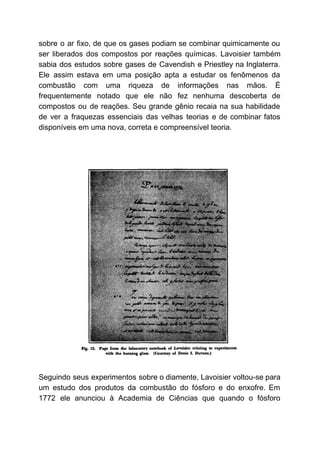 Lavoisier e a constituição da química moderna