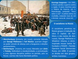 Anarquismo - doutrina que propõe uma sociedade LIVRE de controle político e
defende a liberdade de agir sem ser oprimido por qualquer tipo de autoridade.
Seu principal representante é Mikhail Bakunin (1814-1876), que propõe:
 a criação de uma sociedade igualitária, sem classes sociais, como no
socialismo.
 o controle do Estado pelos trabalhadores, até o fim das desigualdades
sociais.
 a imediata destruição do Estado.
 