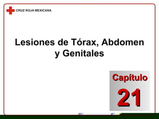 Lesiones de Tórax, Abdomen y Genitales Capítulo 21 