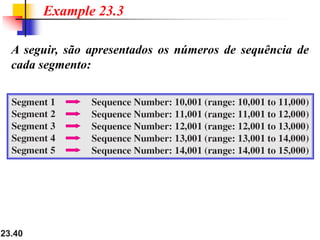 23.40
A seguir, são apresentados os números de sequência de
cada segmento:
Example 23.3
 
