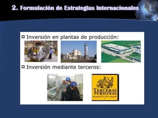2. Formulación de Estrategias Internacionales
 
